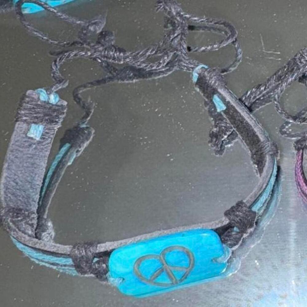 Peace and love bracelets adjustable